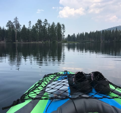 Shannon Falk was the one paddling away from Bill and Patricia Willitts 