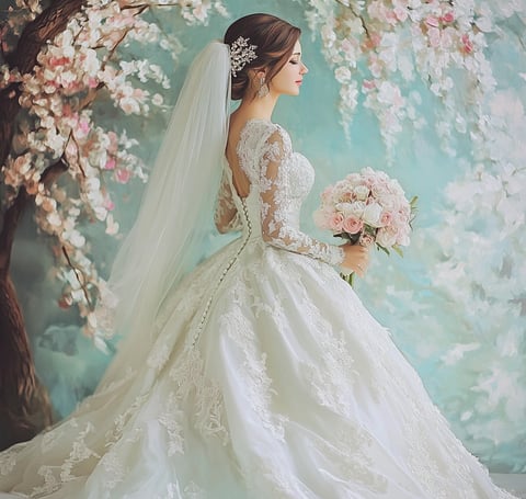 beautiful bride before wedding