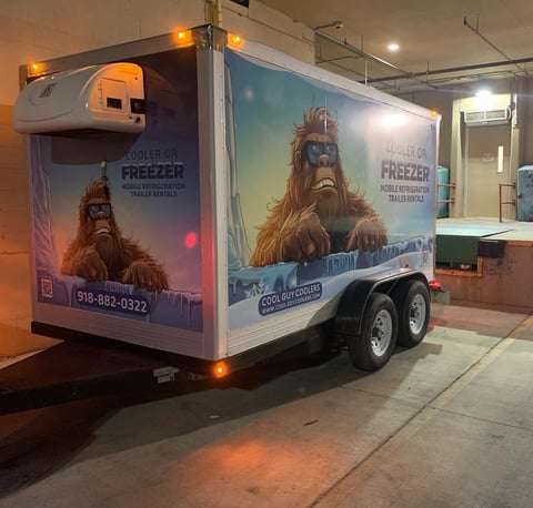 Mobile Refrigerated Trailer in use