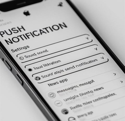 Managing push notification settings on a smartphone.