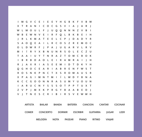 a word search for a word search
