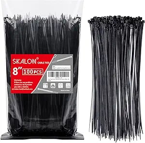 heavy duty zip ties in black 8 inch 100 pcs