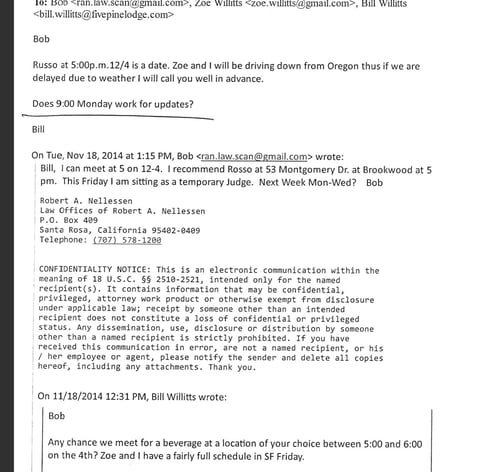 Bob Nellessen make Dinner Dates with Bill and Patricia Willitts