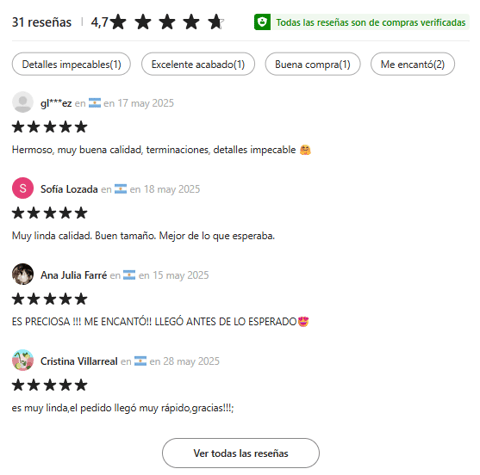 Testimonio de mujeres argentinas que compraron en Temu y quedaron satisfecha. 5 estrellas.