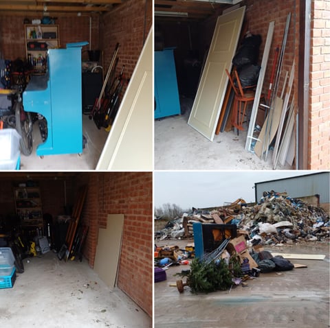 builders waste being removed by hiltons rubbish removals