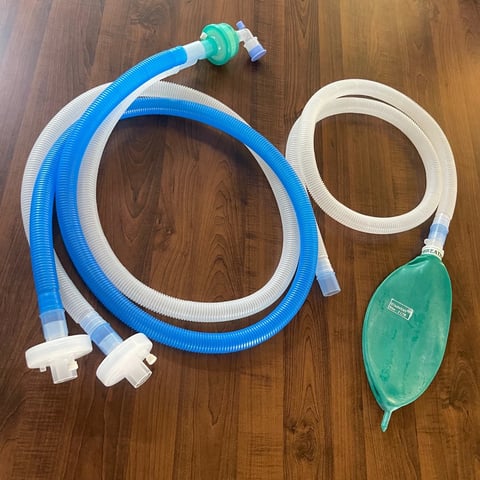 Starvent Anaesthesia circuit Three limb with rebreathing bag and HME Filter and Two Bacterial filter