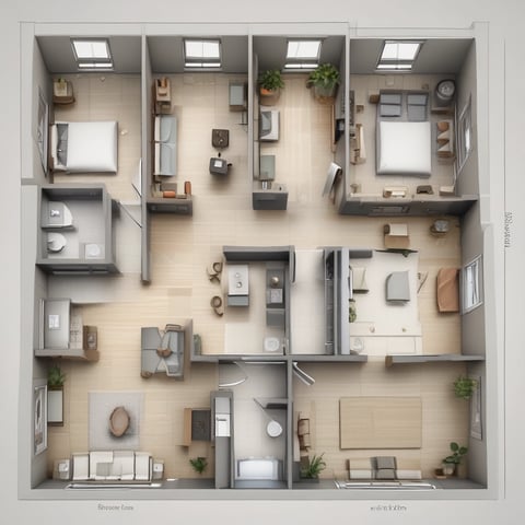 Bright living room with modern inventory