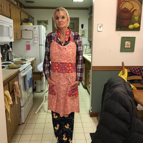 Shannon Falk cutting the apron Strings in Burney California 
