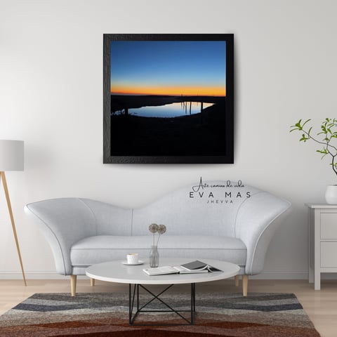 Fotografía de la naturaleza un amanecer y el reflejo en el agua
