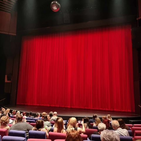 Guests seated and eagerly waiting for the Sass and Soul burlesque show to begin at HOTA – Home of the Arts, Gold Coast, with
