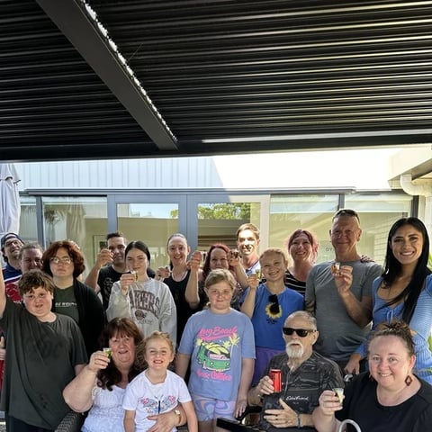 SweetAz Co. family raising shots to the man the legend Murray Pervan, love you dad.
