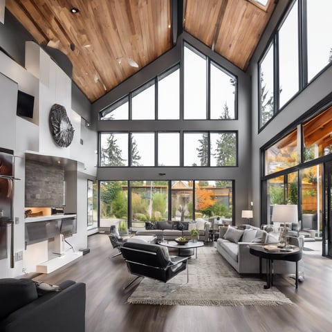 Bright living room with modern inventory