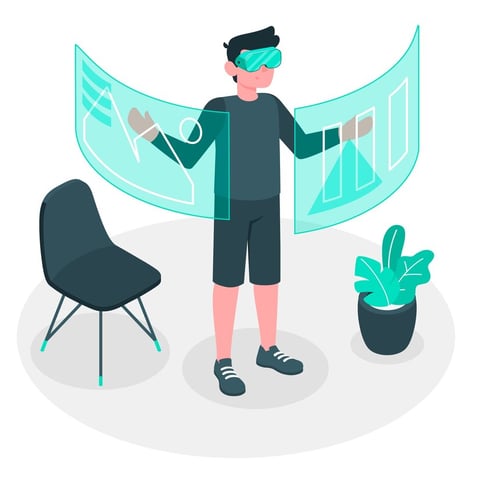 AR VR animacija ilustracija