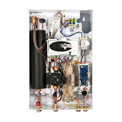 Internal view of electric boiler
