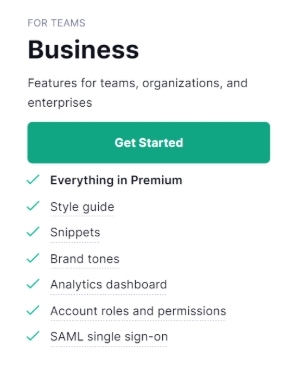 Grammarly business plan