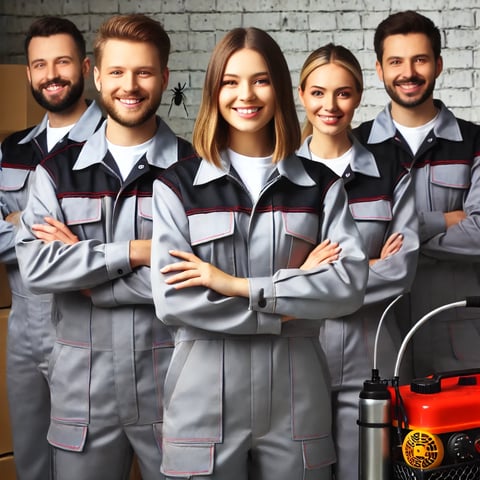 local-pest-control-team-in-uniform-with-equipment-a-professional-technicians-serving-warwick-ri