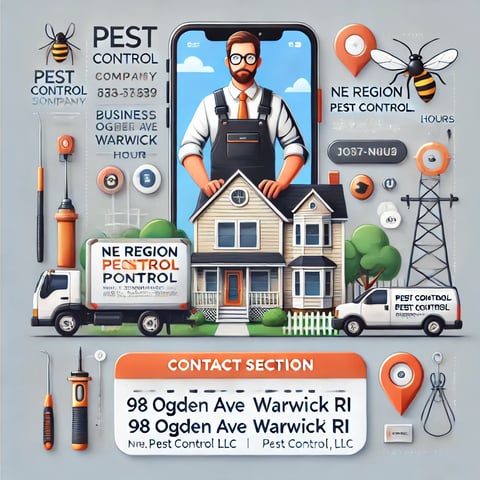 pest-control-contact-section-with-technician-business-location-at-98-ogden-ave-warwick-ri-phone-number-and-service-hours