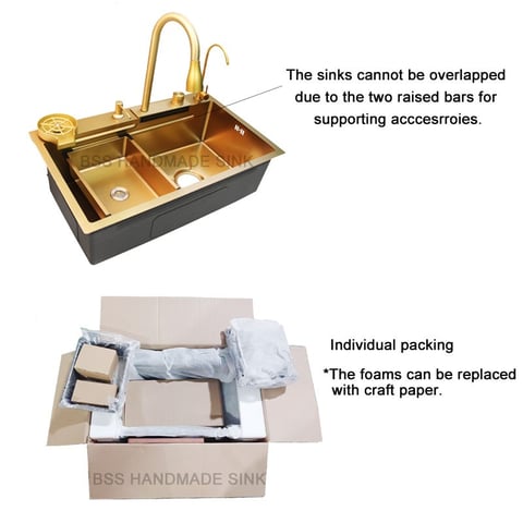 individual packing for handmade sink