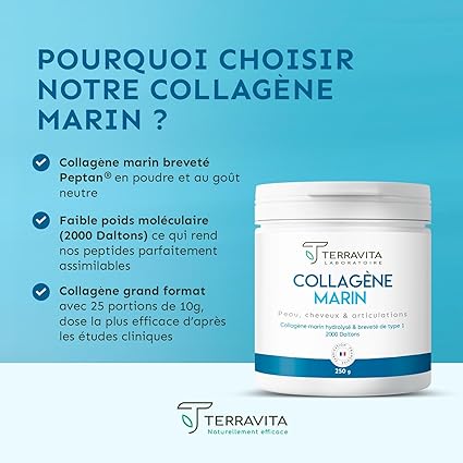 pot de collagène avec description