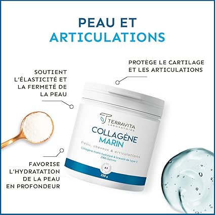 pot de collagène lettres , une cuillère,verre de lait