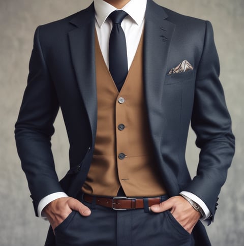 man in white and black pinstripe suit jacket