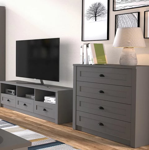meuble télé parma gris 