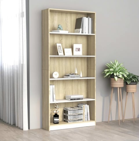 Bibliothèque, étagère à livres sur 5 niveaux