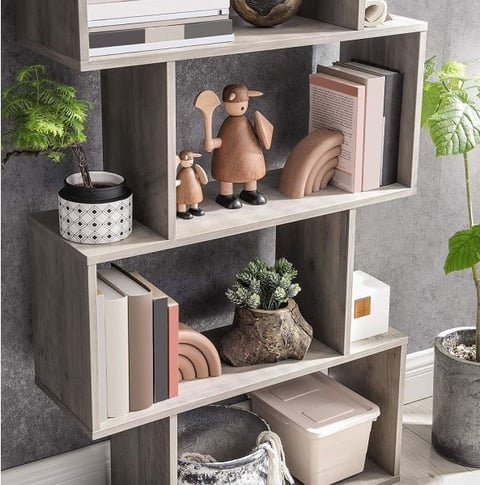 Bibliothèque vasagle sur 6 niveaux en gris 