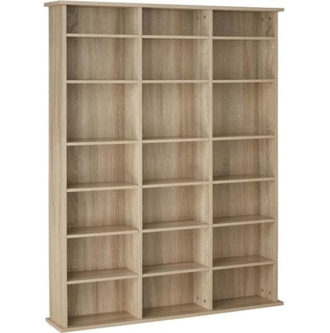 Bibliothèque de rangement en bois de chêne 