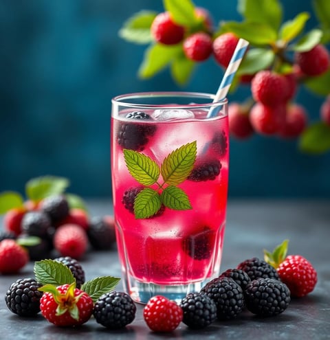 Blackberry Shrub Spritzer