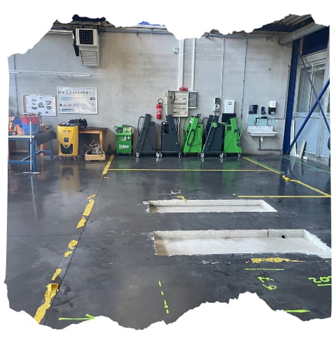 lavage d'un garage automobile par proclean marseille