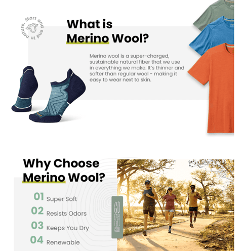 Hiker wearing Smartwool Classic Thermal Merino Base Layer, demonstrating a key component 