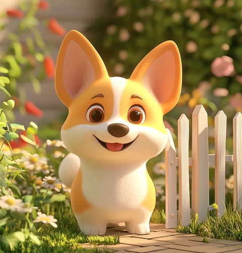 Een schattige corgi hond