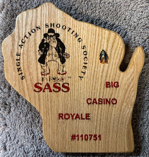 Wisconsin SASS Plaque with epoxy
