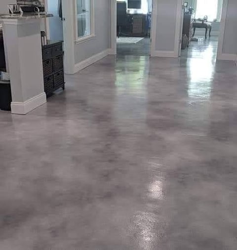 Stain surecrete microtopping using ameripolish gray dye