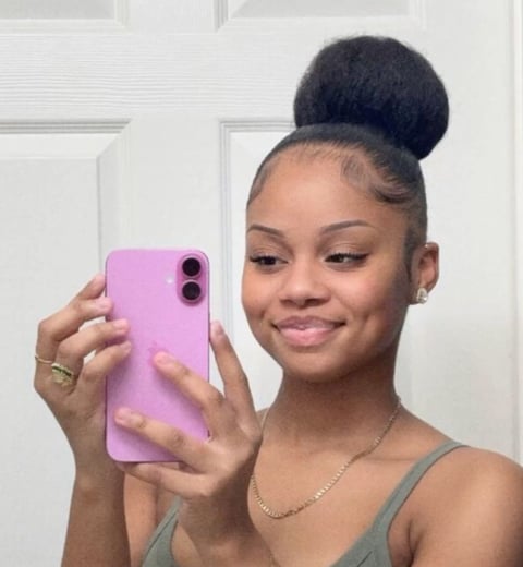 natural hair high bun