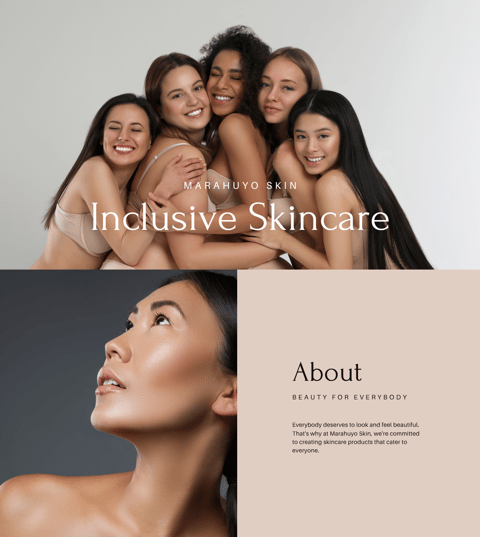Demo Website Design of a skincare brand developed by AFM & Co.