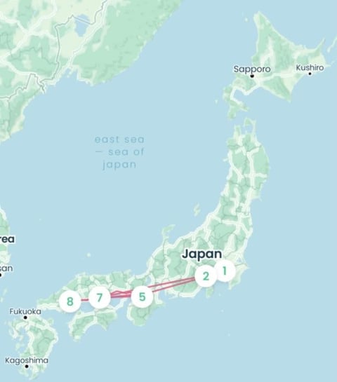 2-week itinerary for Japan