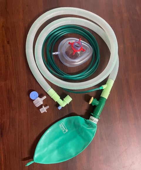 Starvent Health Care Bain breathing circuit with air cushion mask -Adult/ Paediatric