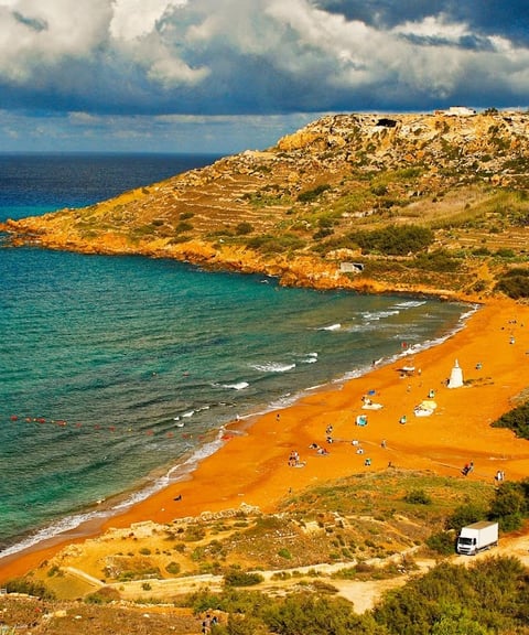 Ramla Bay from the Calypso cave view point.