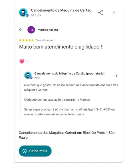 Cancelamento das Maquinas Getnet em Ribeirao Preto Sao Paulo