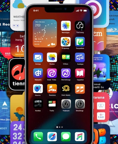 Apps running in the background on a smartphone