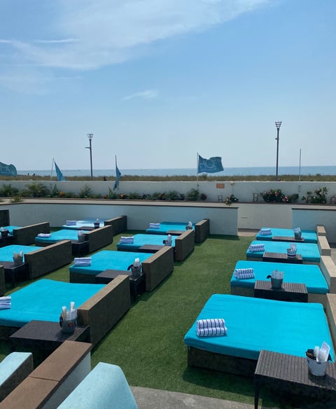 Private seating at HQ2 Beachclub