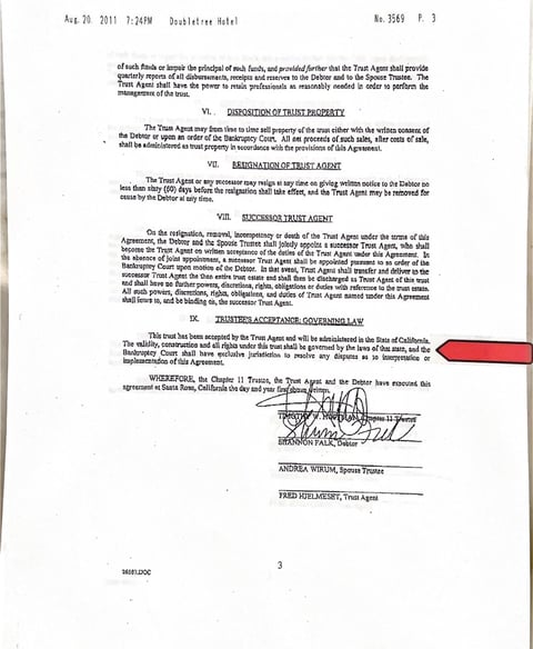 Shannon Falk's confirmed plan has exclusive bankruptcy jurisdiction 