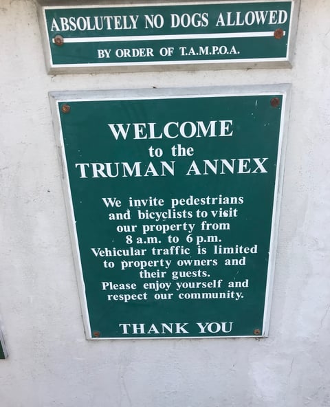 Truman Annex no Dogs allowed?