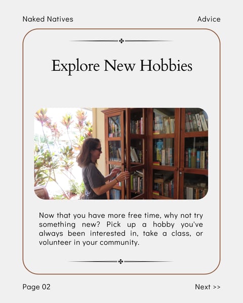 a woman is looking at a bookcase with a book on it