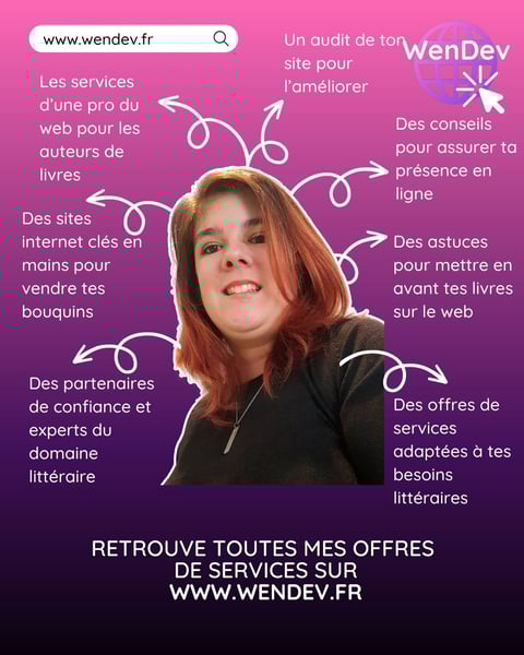 Wendy Baqué, de WenDev - développeuse web frontend en freelance - partenaire d'Elisa Avrain.