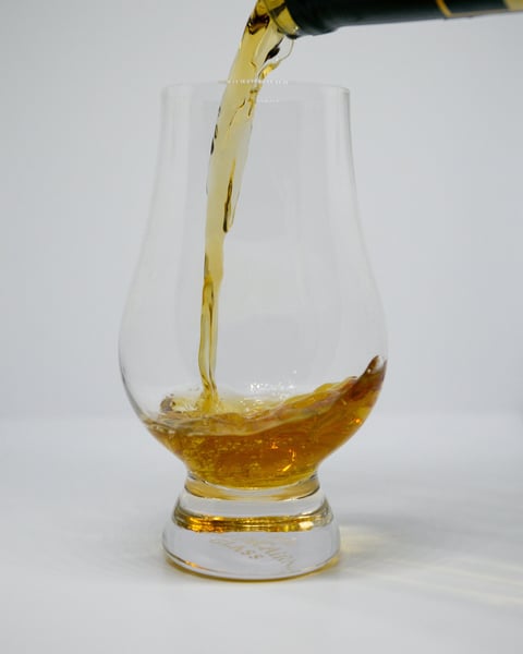 A Scotch whisky glass