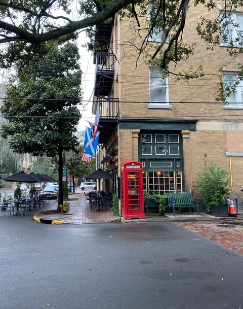 A British Phone Booth in Savannah Georgia