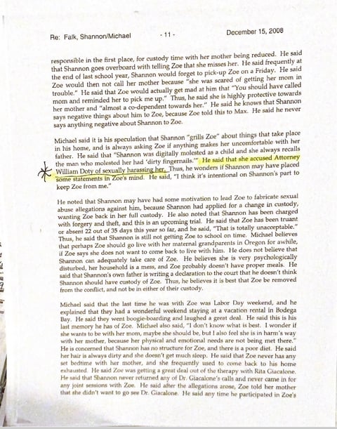 William B. Doty Sexually abusing Shannon Falk